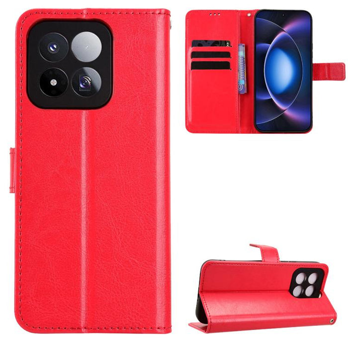 Funda para teléfono de cuero vegano con textura retro Crazy Horse, For Xiaomi 17T 5G