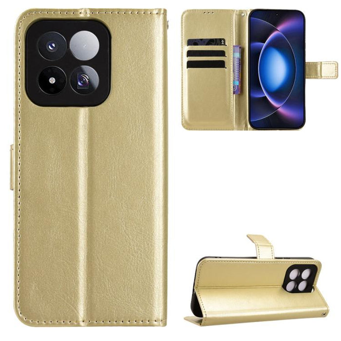 Funda para teléfono de cuero vegano con textura retro Crazy Horse, For Xiaomi 17T 5G