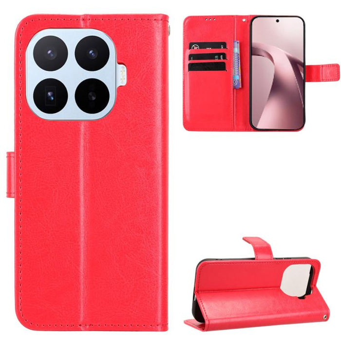 Funda para teléfono de cuero vegano con textura retro Crazy Horse, For Xiaomi 17T 5G
