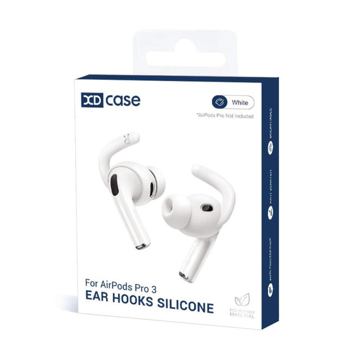XDcase - 6 pares de protectores de silicona antideslizantes para oídos deportivos con estuche de almacenamiento y mosquetón, For AirPods Pro 3