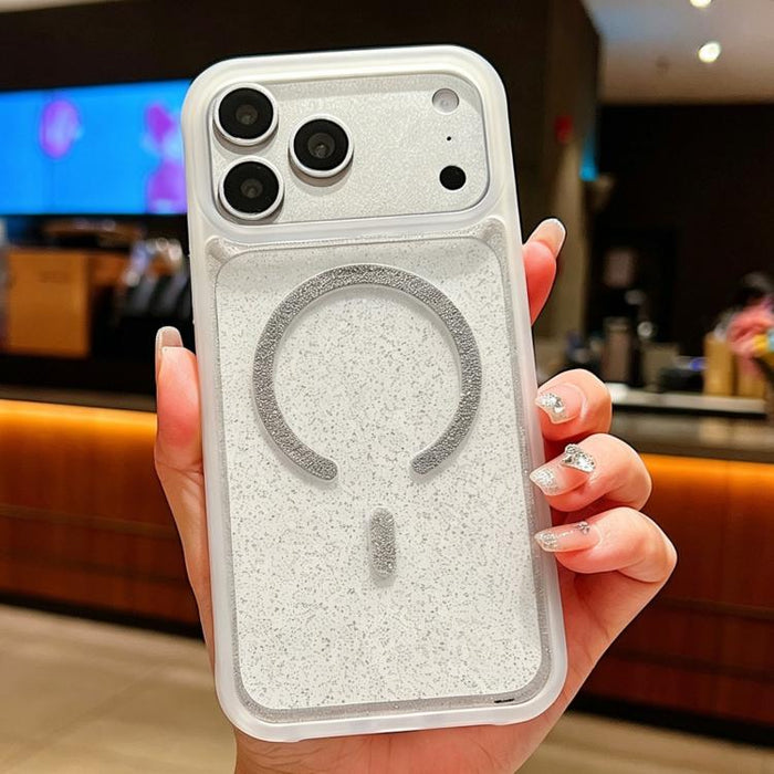 Funda magnética para teléfono con purpurina transparente degradada, For iPhone 17 Pro Max, For iPhone 17 Pro, For iPhone 17, For iPhone 16 Pro Max, For iPhone 16 Pro, For iPhone 15 Pro Max, For iPhone 15 Pro, For iPhone 15