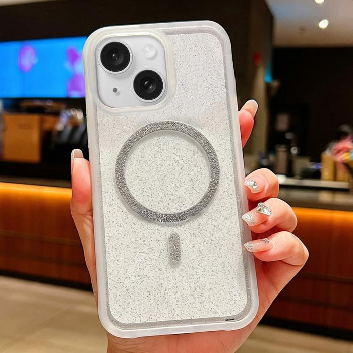 Funda magnética para teléfono con purpurina transparente degradada, For iPhone 17 Pro Max, For iPhone 17 Pro, For iPhone 17, For iPhone 16 Pro Max, For iPhone 16 Pro, For iPhone 15 Pro Max, For iPhone 15 Pro, For iPhone 15