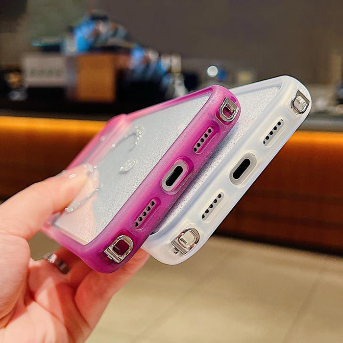 Funda magnética para teléfono con purpurina transparente degradada, For iPhone 17 Pro Max, For iPhone 17 Pro, For iPhone 17, For iPhone 16 Pro Max, For iPhone 16 Pro, For iPhone 15 Pro Max, For iPhone 15 Pro, For iPhone 15