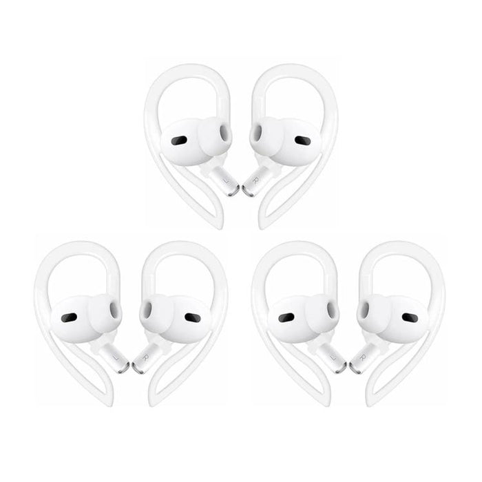 XDcase 3 pares de ganchos para orejas deportivos antideslizantes de goma suave, For AirPods 3/2/1 & Pro 3/2/1