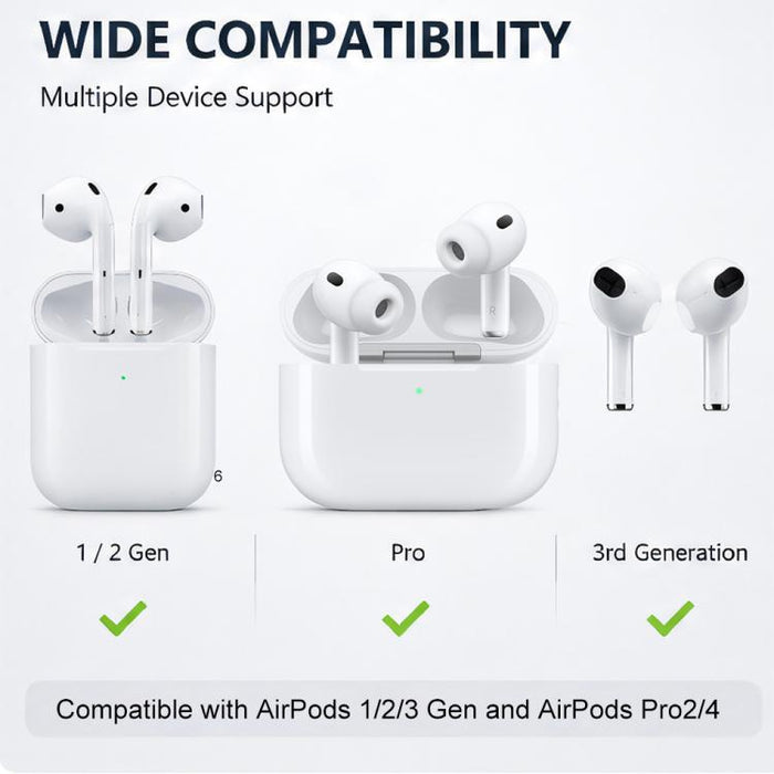XDcase 3 pares de ganchos para orejas deportivos antideslizantes de goma suave, For AirPods 3/2/1 & Pro 3/2/1