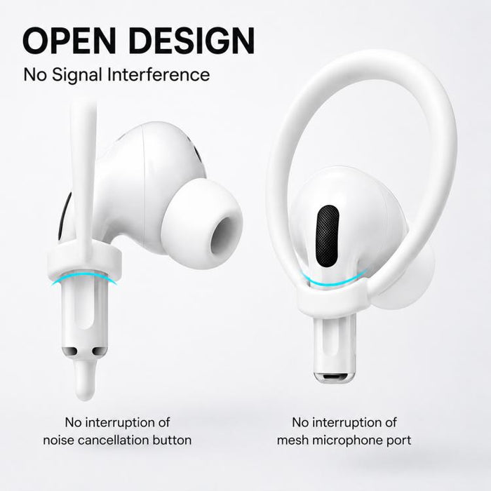 XDcase 3 pares de ganchos para orejas deportivos antideslizantes de goma suave, For AirPods / Galaxy Buds