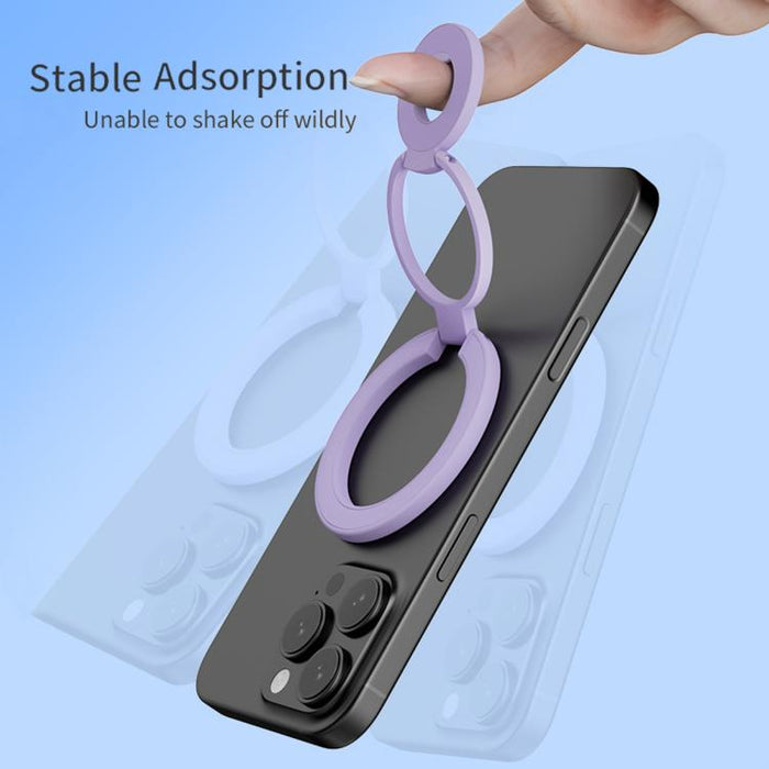 Soporte magnético para teléfono con hebilla de anillo giratoria de 360 grados y diseño colorido y multifuncional