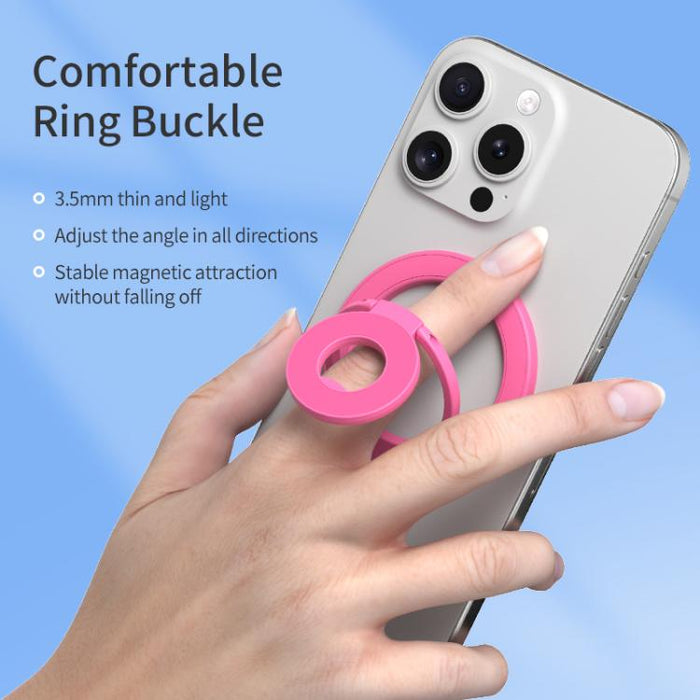 Soporte magnético para teléfono con hebilla de anillo giratoria de 360 grados y diseño colorido y multifuncional