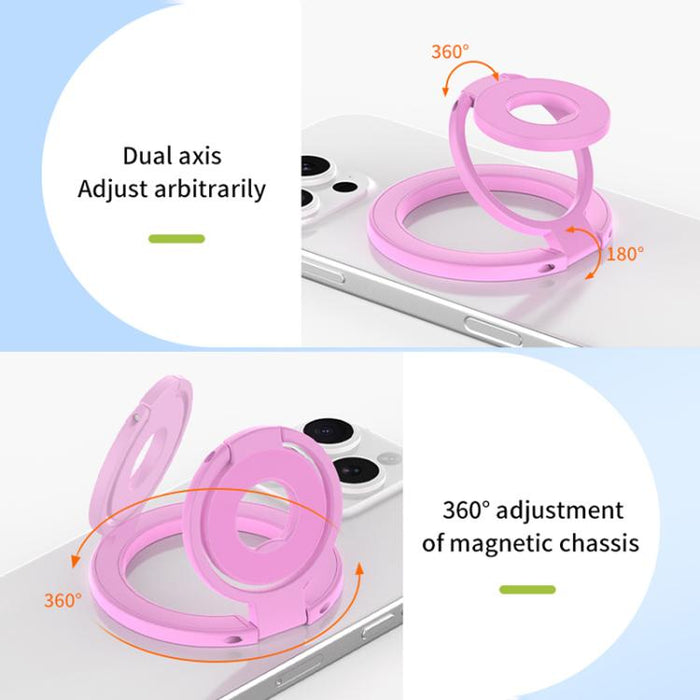 Soporte magnético para teléfono con hebilla de anillo giratoria de 360 grados y diseño colorido y multifuncional