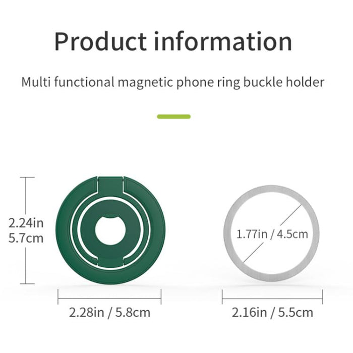Soporte magnético para teléfono con hebilla de anillo giratoria de 360 grados y diseño colorido y multifuncional