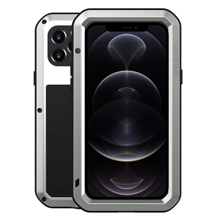 LOVE MEI Metal a prueba de golpes impermeable a prueba de polvo funda protectora, For iPhone 12 Pro, For iPhone 12 Pro Max
