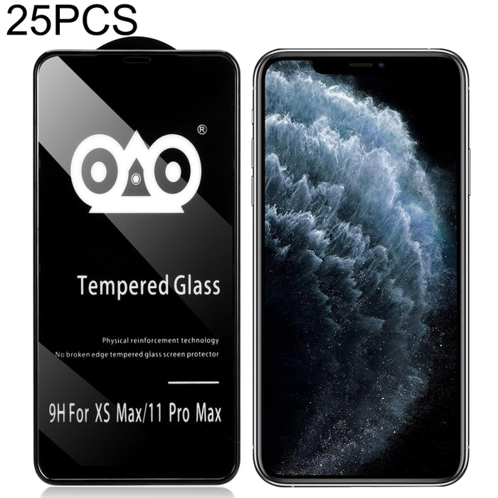 25 PCS Película de vidrio templado a prueba de golpes con borde anti-rotura Airbag, For iPhone X / XS (25 PCS), For iPhone XR (25 PCS), For iPhone XS Max (25 PCS), For iPhone 12 mini (25 PCS), For iPhone 12 / 12 Pro (25 PCS)                            ...