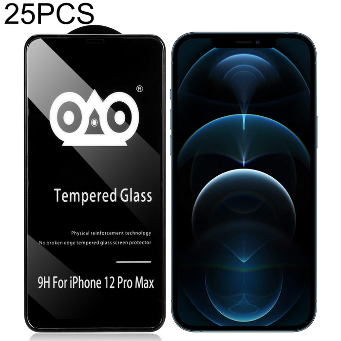 25 PCS Película de vidrio templado a prueba de golpes con borde anti-rotura Airbag, For iPhone X / XS (25 PCS), For iPhone XR (25 PCS), For iPhone XS Max (25 PCS), For iPhone 12 mini (25 PCS), For iPhone 12 / 12 Pro (25 PCS)                            ...