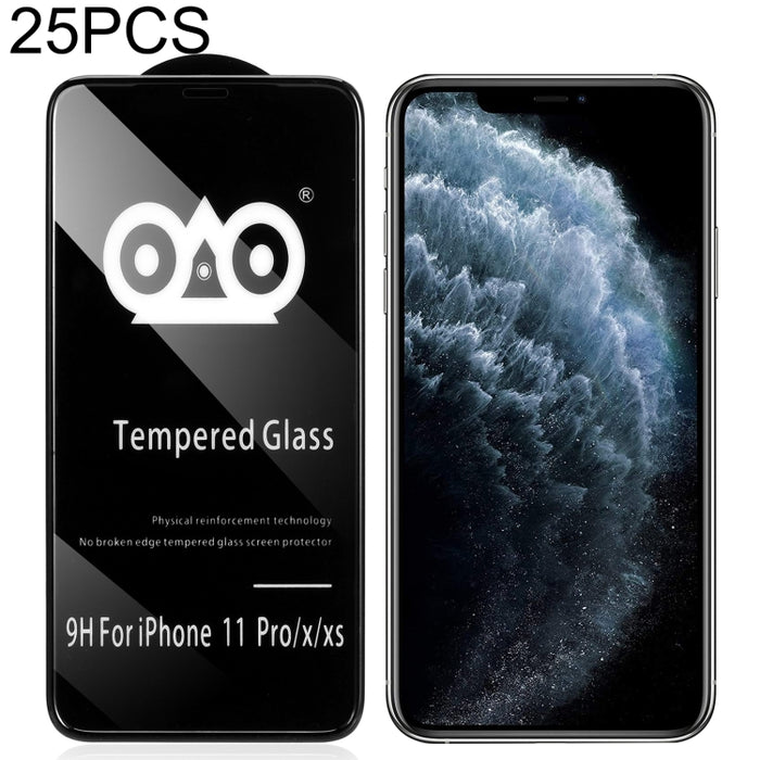 25 PCS Película de vidrio templado a prueba de golpes con borde anti-rotura Airbag, For iPhone X / XS (25 PCS), For iPhone XR (25 PCS), For iPhone XS Max (25 PCS), For iPhone 12 mini (25 PCS), For iPhone 12 / 12 Pro (25 PCS)                            ...