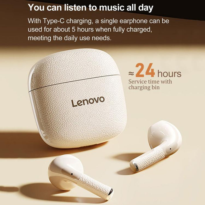 Auriculares inalámbricos Bluetooth Lenovo EA166 TWS con cancelación de ruido ENC, diseño semi-intraural., EA166