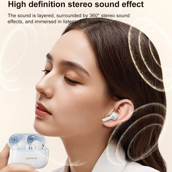 Auriculares inalámbricos Bluetooth Lenovo EA269 TWS con cancelación de ruido ENC, diseño semi-intraural., EA269