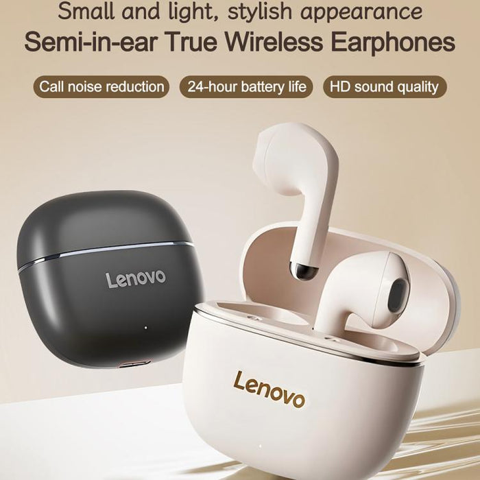 Auriculares inalámbricos Bluetooth Lenovo TA120 TWS con reducción de ruido mediante IA y diseño semi-intraural., TA120