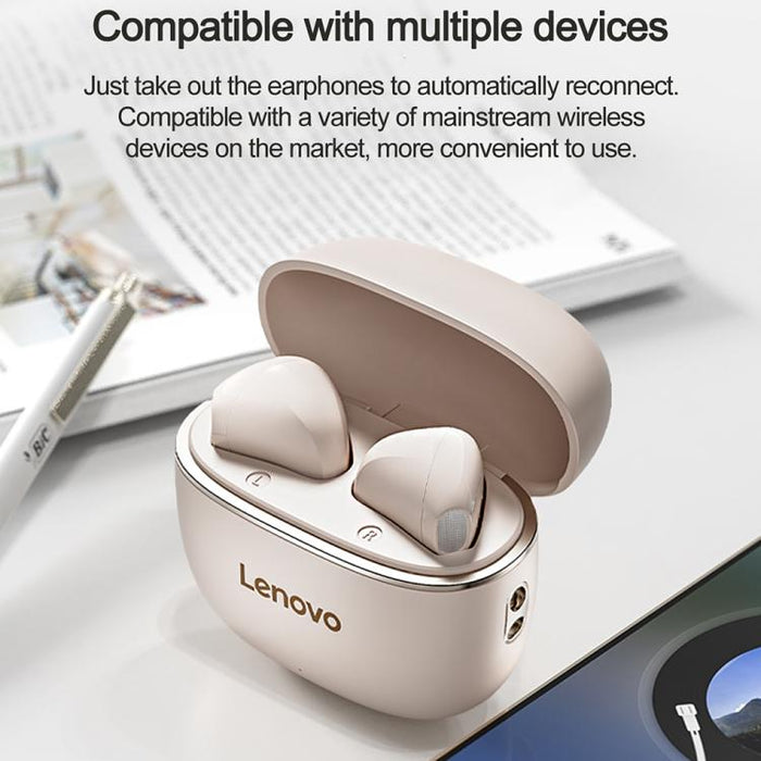 Auriculares inalámbricos Bluetooth Lenovo TA120 TWS con reducción de ruido mediante IA y diseño semi-intraural., TA120