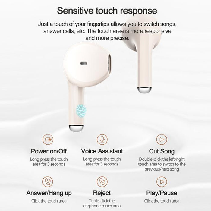 Auriculares inalámbricos Bluetooth Lenovo TA120 TWS con reducción de ruido mediante IA y diseño semi-intraural., TA120