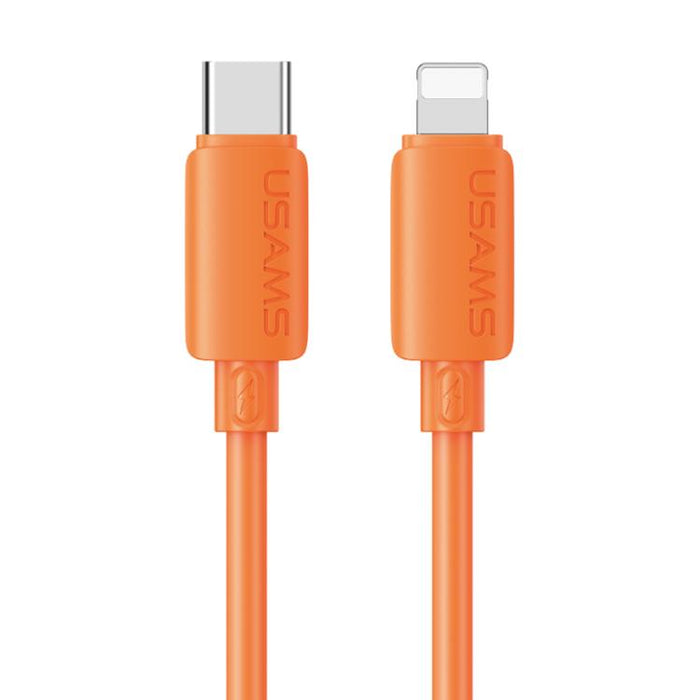 Cable de datos de carga rápida de silicona USAMS SJ788 U98 de 30 W, tipo C a 8 pines, longitud: 1 m
