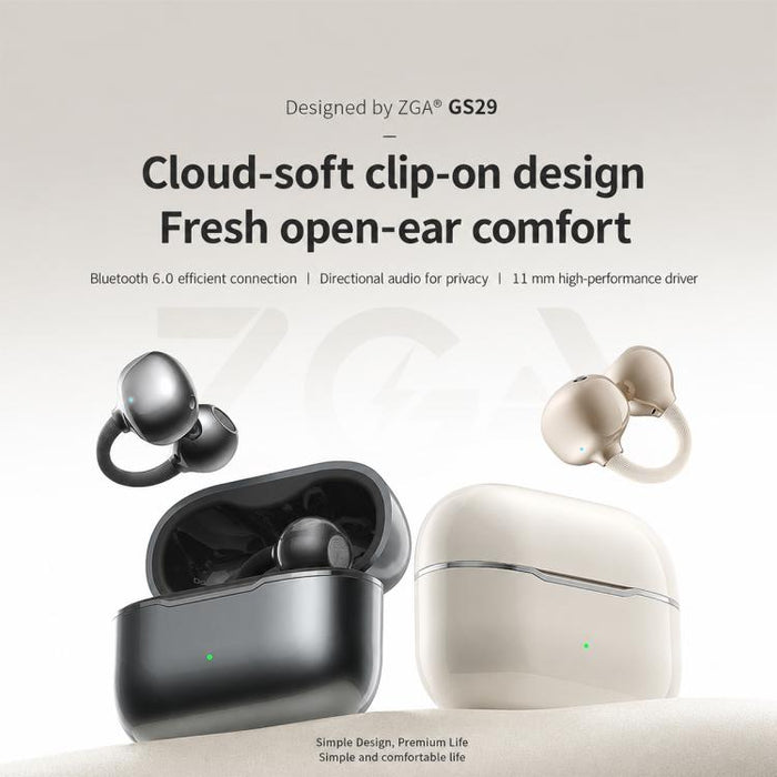 Auriculares inalámbricos Bluetooth ZGA GS29 Free Music con clip para 2 orejas