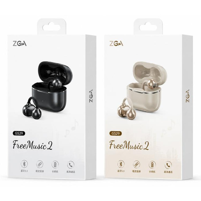 Auriculares inalámbricos Bluetooth ZGA GS29 Free Music con clip para 2 orejas