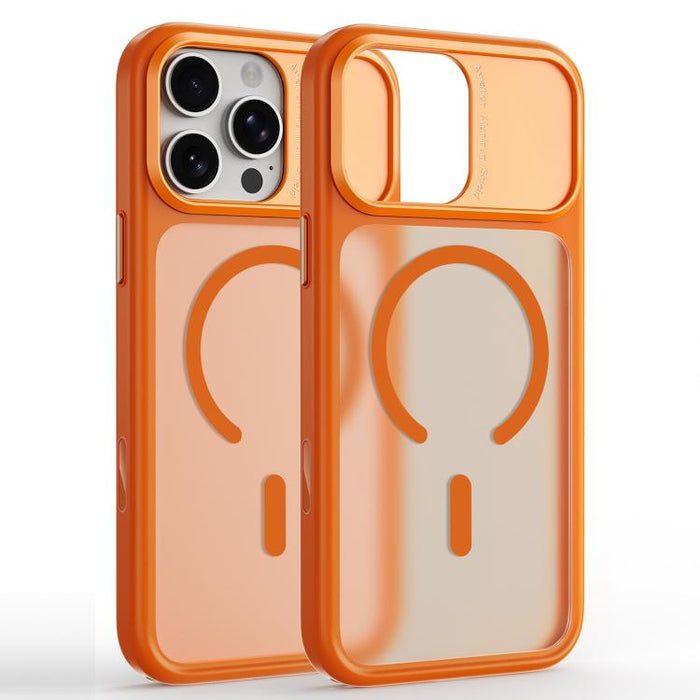 Funda magnética para teléfono con marco de cámara de metal, TPU + PC, For iPhone 17 Pro Max, For iPhone 17 Pro, For iPhone 16 Pro Max, For iPhone 16 Pro