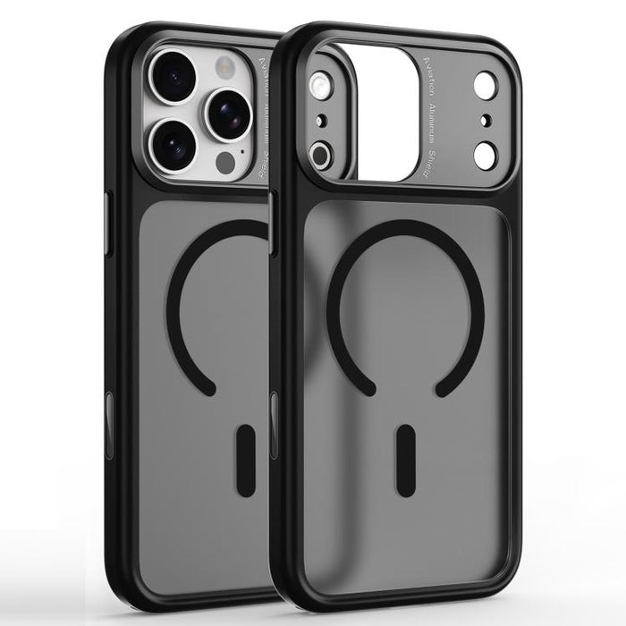 Funda magnética para teléfono con marco de cámara de metal, TPU + PC, For iPhone 17 Pro Max, For iPhone 17 Pro, For iPhone 16 Pro Max, For iPhone 16 Pro