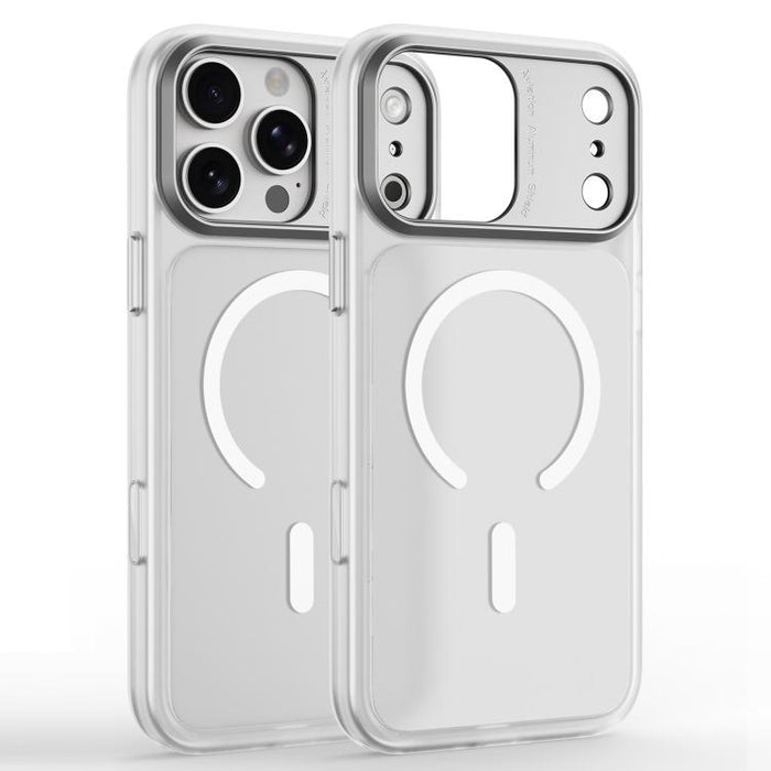 Funda magnética para teléfono con marco de cámara de metal, TPU + PC, For iPhone 17 Pro Max, For iPhone 17 Pro, For iPhone 16 Pro Max, For iPhone 16 Pro