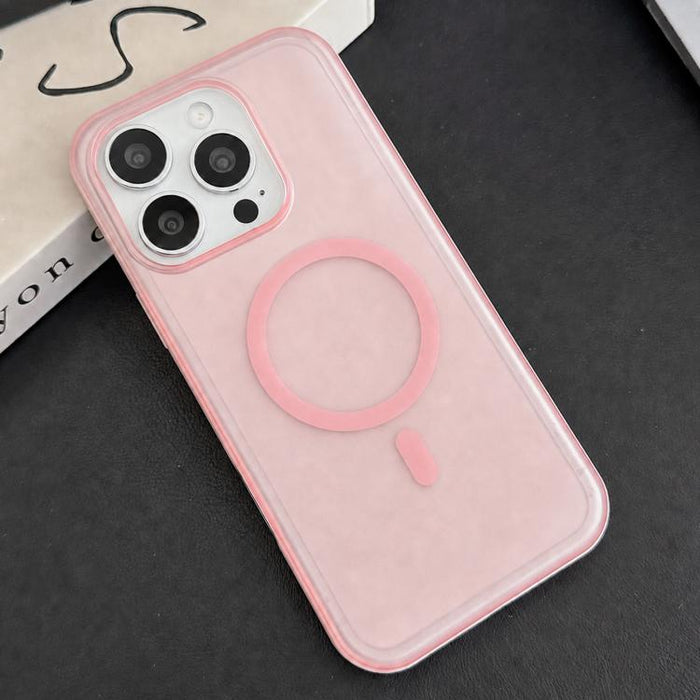 Funda para teléfono con textura de cuero vegano híbrido de TPU magnético y botón de cámara con IA., For iPhone 17 Pro Max, For iPhone 17 Pro, For iPhone 17, For iPhone 16 Pro Max, For iPhone 16 Pro, For iPhone 16