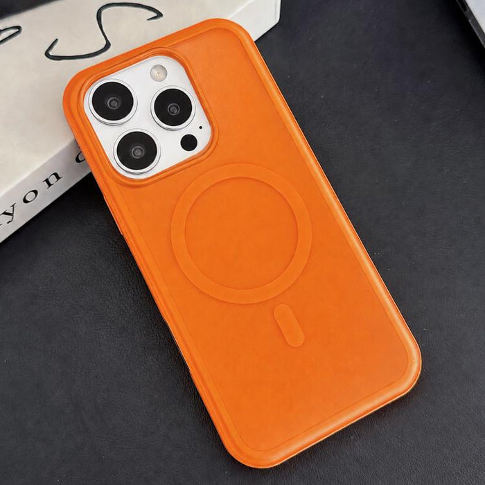 Funda para teléfono con textura de cuero vegano híbrido de TPU magnético y botón de cámara con IA., For iPhone 17 Pro Max, For iPhone 17 Pro, For iPhone 17, For iPhone 16 Pro Max, For iPhone 16 Pro, For iPhone 16