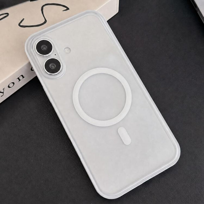Funda para teléfono con textura de cuero vegano híbrido de TPU magnético y botón de cámara con IA., For iPhone 17 Pro Max, For iPhone 17 Pro, For iPhone 17, For iPhone 16 Pro Max, For iPhone 16 Pro, For iPhone 16
