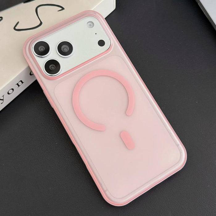 Funda para teléfono con textura de cuero vegano híbrido de TPU magnético y botón de cámara con IA., For iPhone 17 Pro Max, For iPhone 17 Pro, For iPhone 17, For iPhone 16 Pro Max, For iPhone 16 Pro, For iPhone 16