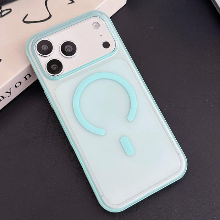 Funda para teléfono con textura de cuero vegano híbrido de TPU magnético y botón de cámara con IA., For iPhone 17 Pro Max, For iPhone 17 Pro, For iPhone 17, For iPhone 16 Pro Max, For iPhone 16 Pro, For iPhone 16