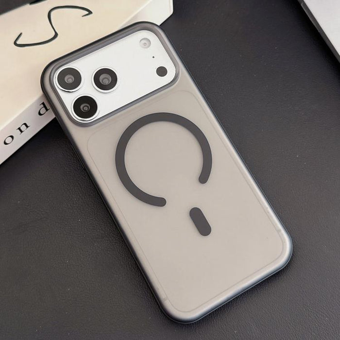 Funda para teléfono con textura de cuero vegano híbrido de TPU magnético y botón de cámara con IA., For iPhone 17 Pro Max, For iPhone 17 Pro, For iPhone 17, For iPhone 16 Pro Max, For iPhone 16 Pro, For iPhone 16