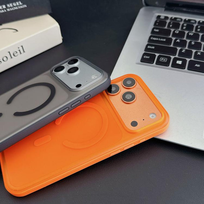 Funda para teléfono con textura de cuero vegano híbrido de TPU magnético y botón de cámara con IA., For iPhone 17 Pro Max, For iPhone 17 Pro, For iPhone 17, For iPhone 16 Pro Max, For iPhone 16 Pro, For iPhone 16