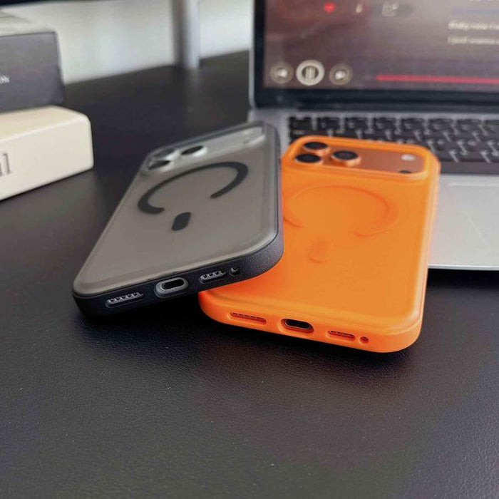 Funda para teléfono con textura de cuero vegano híbrido de TPU magnético y botón de cámara con IA., For iPhone 17 Pro Max, For iPhone 17 Pro, For iPhone 17, For iPhone 16 Pro Max, For iPhone 16 Pro, For iPhone 16