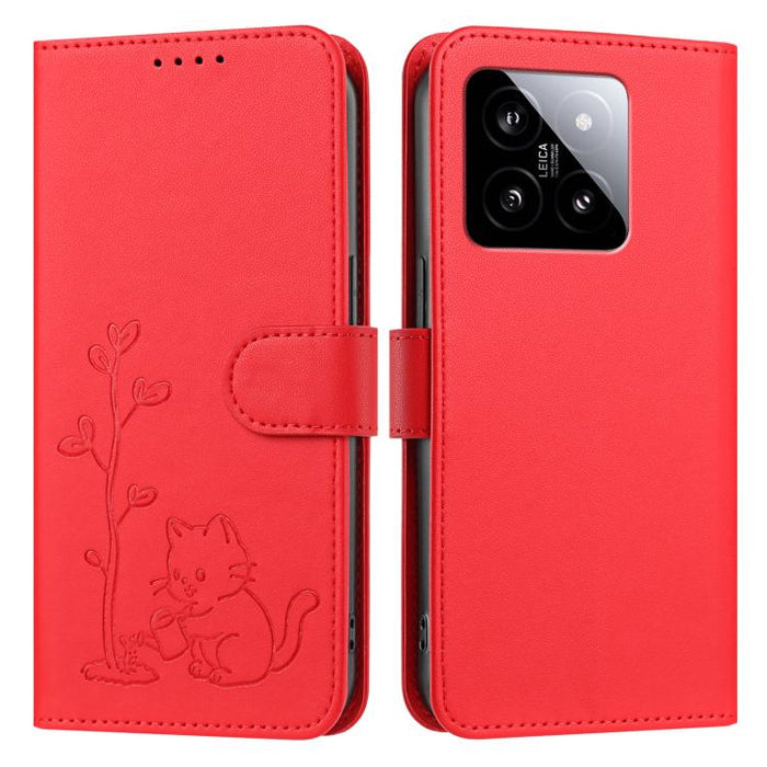 Funda para teléfono YX0014 con hebilla de árbol de agua para gatos y correa de cuero vegano., For Xiaomi 13 Lite / Civi 2