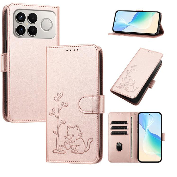 Funda para teléfono YX0014 con hebilla de árbol de agua para gatos y correa de cuero vegano., For Xiaomi 17T 5G, For Xiaomi Poco X8 Pro Max / Redmi Turbo 5 Max, For Xiaomi Poco X8 Pro 5G / Redmi Turbo 5 5G, For Xiaomi 17 Ultra                          ...