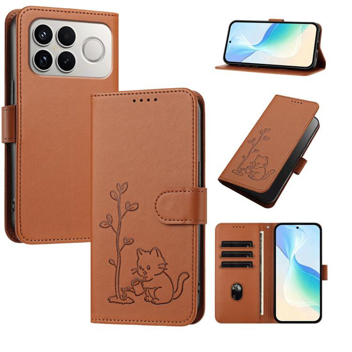 Funda para teléfono YX0014 con hebilla de árbol de agua para gatos y correa de cuero vegano., For Xiaomi 17T 5G, For Xiaomi Poco X8 Pro Max / Redmi Turbo 5 Max, For Xiaomi Poco X8 Pro 5G / Redmi Turbo 5 5G, For Xiaomi 17 Ultra                          ...