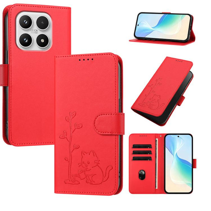 Funda para teléfono YX0014 con hebilla de árbol de agua para gatos y correa de cuero vegano., For Xiaomi 17T 5G, For Xiaomi Poco X8 Pro Max / Redmi Turbo 5 Max, For Xiaomi Poco X8 Pro 5G / Redmi Turbo 5 5G, For Xiaomi 17 Ultra                          ...