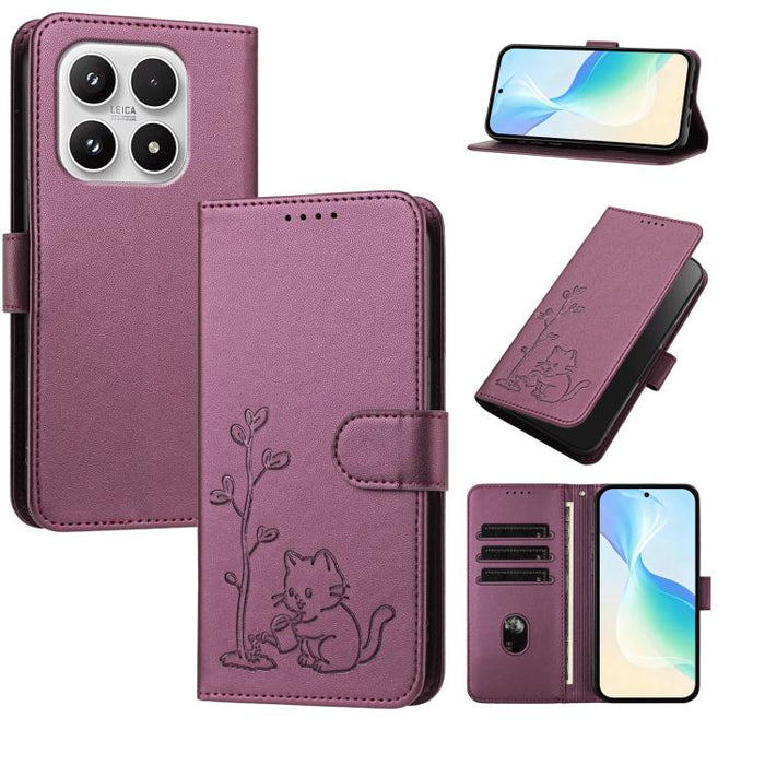 Funda para teléfono YX0014 con hebilla de árbol de agua para gatos y correa de cuero vegano., For Xiaomi 17T 5G, For Xiaomi Poco X8 Pro Max / Redmi Turbo 5 Max, For Xiaomi Poco X8 Pro 5G / Redmi Turbo 5 5G, For Xiaomi 17 Ultra                          ...
