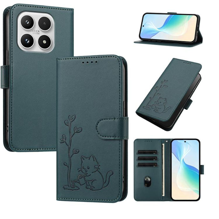 Funda para teléfono YX0014 con hebilla de árbol de agua para gatos y correa de cuero vegano., For Xiaomi 17T 5G, For Xiaomi Poco X8 Pro Max / Redmi Turbo 5 Max, For Xiaomi Poco X8 Pro 5G / Redmi Turbo 5 5G, For Xiaomi 17 Ultra                          ...
