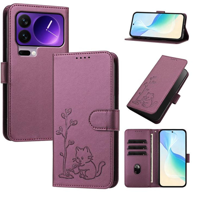 Funda para teléfono YX0014 con hebilla de árbol de agua para gatos y correa de cuero vegano., For Xiaomi 17T 5G, For Xiaomi Poco X8 Pro Max / Redmi Turbo 5 Max, For Xiaomi Poco X8 Pro 5G / Redmi Turbo 5 5G, For Xiaomi 17 Ultra                          ...