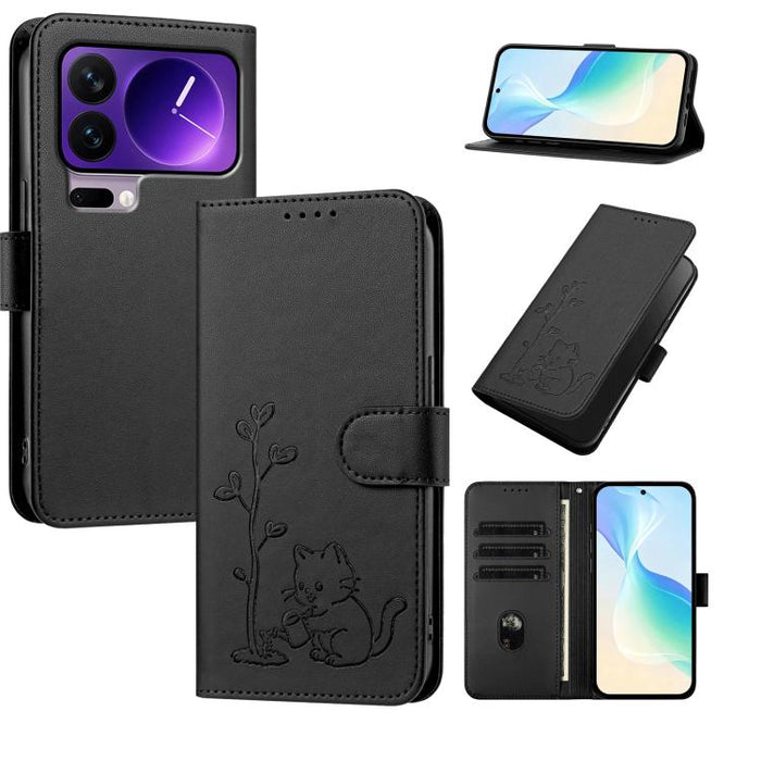 Funda para teléfono YX0014 con hebilla de árbol de agua para gatos y correa de cuero vegano., For Xiaomi 17T 5G, For Xiaomi Poco X8 Pro Max / Redmi Turbo 5 Max, For Xiaomi Poco X8 Pro 5G / Redmi Turbo 5 5G, For Xiaomi 17 Ultra                          ...