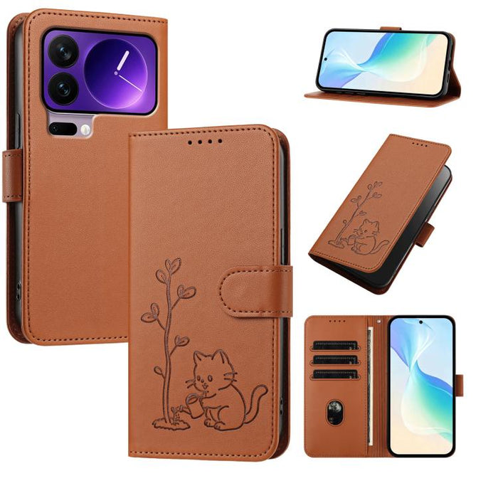 Funda para teléfono YX0014 con hebilla de árbol de agua para gatos y correa de cuero vegano., For Xiaomi 17T 5G, For Xiaomi Poco X8 Pro Max / Redmi Turbo 5 Max, For Xiaomi Poco X8 Pro 5G / Redmi Turbo 5 5G, For Xiaomi 17 Ultra                          ...