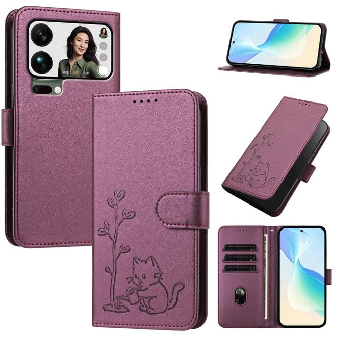 Funda para teléfono YX0014 con hebilla de árbol de agua para gatos y correa de cuero vegano., For Xiaomi 17T 5G, For Xiaomi Poco X8 Pro Max / Redmi Turbo 5 Max, For Xiaomi Poco X8 Pro 5G / Redmi Turbo 5 5G, For Xiaomi 17 Ultra                          ...