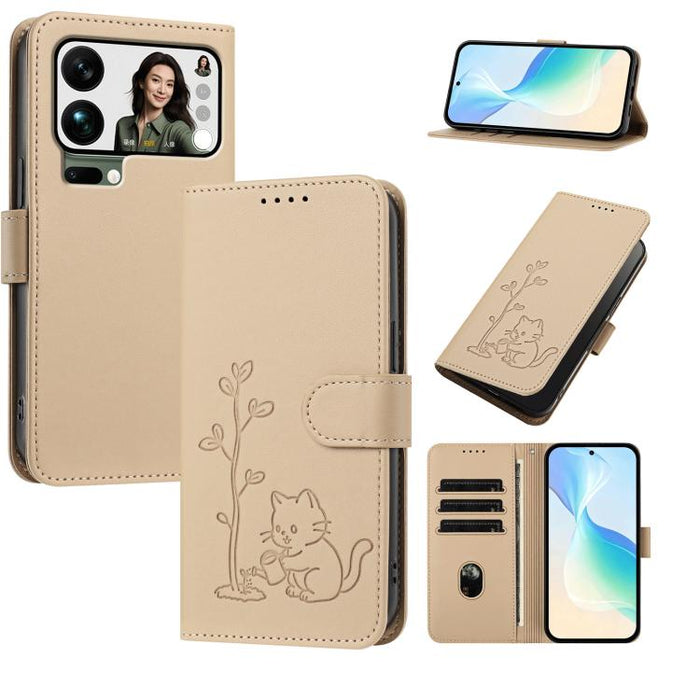 Funda para teléfono YX0014 con hebilla de árbol de agua para gatos y correa de cuero vegano., For Xiaomi 17T 5G, For Xiaomi Poco X8 Pro Max / Redmi Turbo 5 Max, For Xiaomi Poco X8 Pro 5G / Redmi Turbo 5 5G, For Xiaomi 17 Ultra                          ...