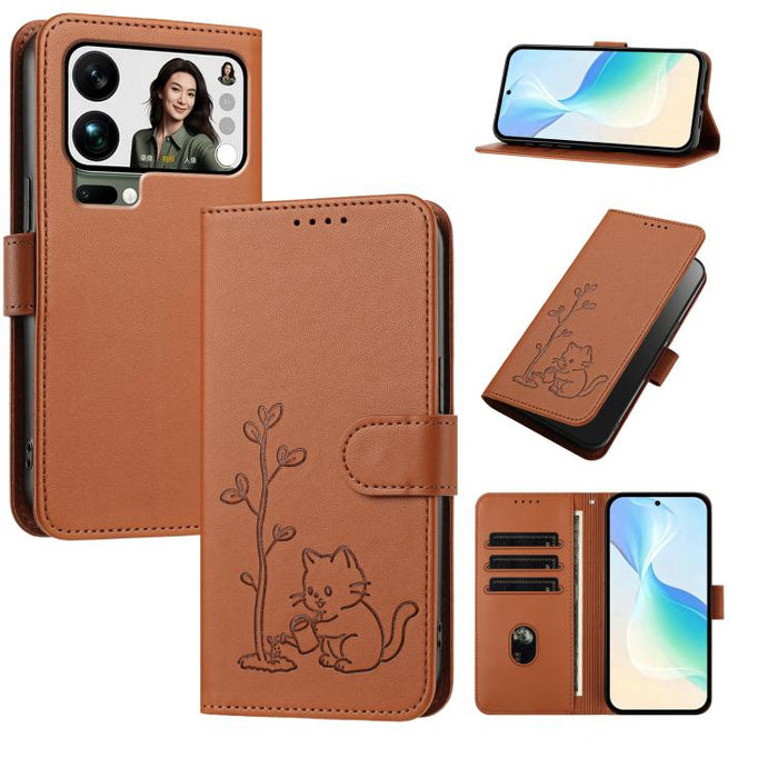 Funda para teléfono YX0014 con hebilla de árbol de agua para gatos y correa de cuero vegano., For Xiaomi 17T 5G, For Xiaomi Poco X8 Pro Max / Redmi Turbo 5 Max, For Xiaomi Poco X8 Pro 5G / Redmi Turbo 5 5G, For Xiaomi 17 Ultra                          ...