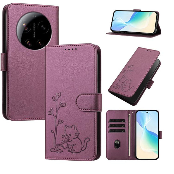 Funda para teléfono YX0014 con hebilla de árbol de agua para gatos y correa de cuero vegano., For Xiaomi 17T 5G, For Xiaomi Poco X8 Pro Max / Redmi Turbo 5 Max, For Xiaomi Poco X8 Pro 5G / Redmi Turbo 5 5G, For Xiaomi 17 Ultra                          ...